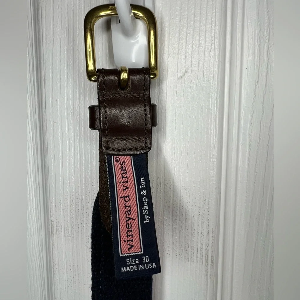Vineyard Vines Boys Red and Blue Crab Critter Belt